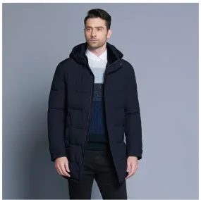 Men's Winter Casual Cotton Thick Soft Mid-Long Parka