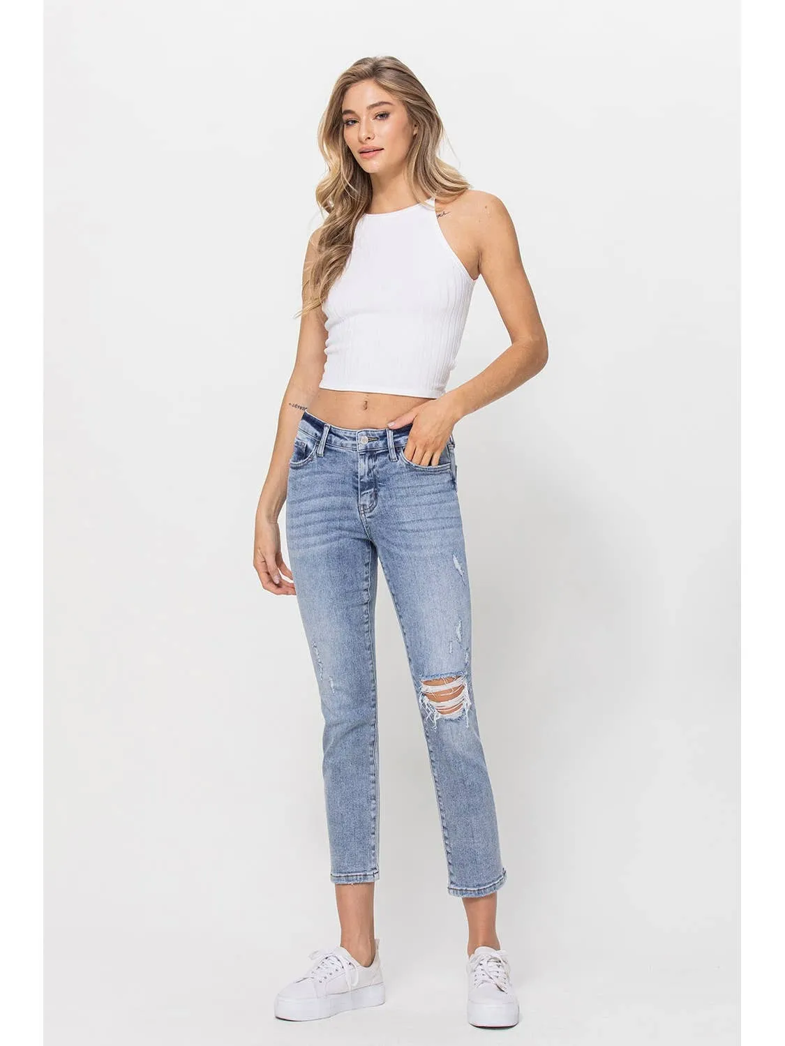 Mid Rise Slim Straight Carlene Jeans