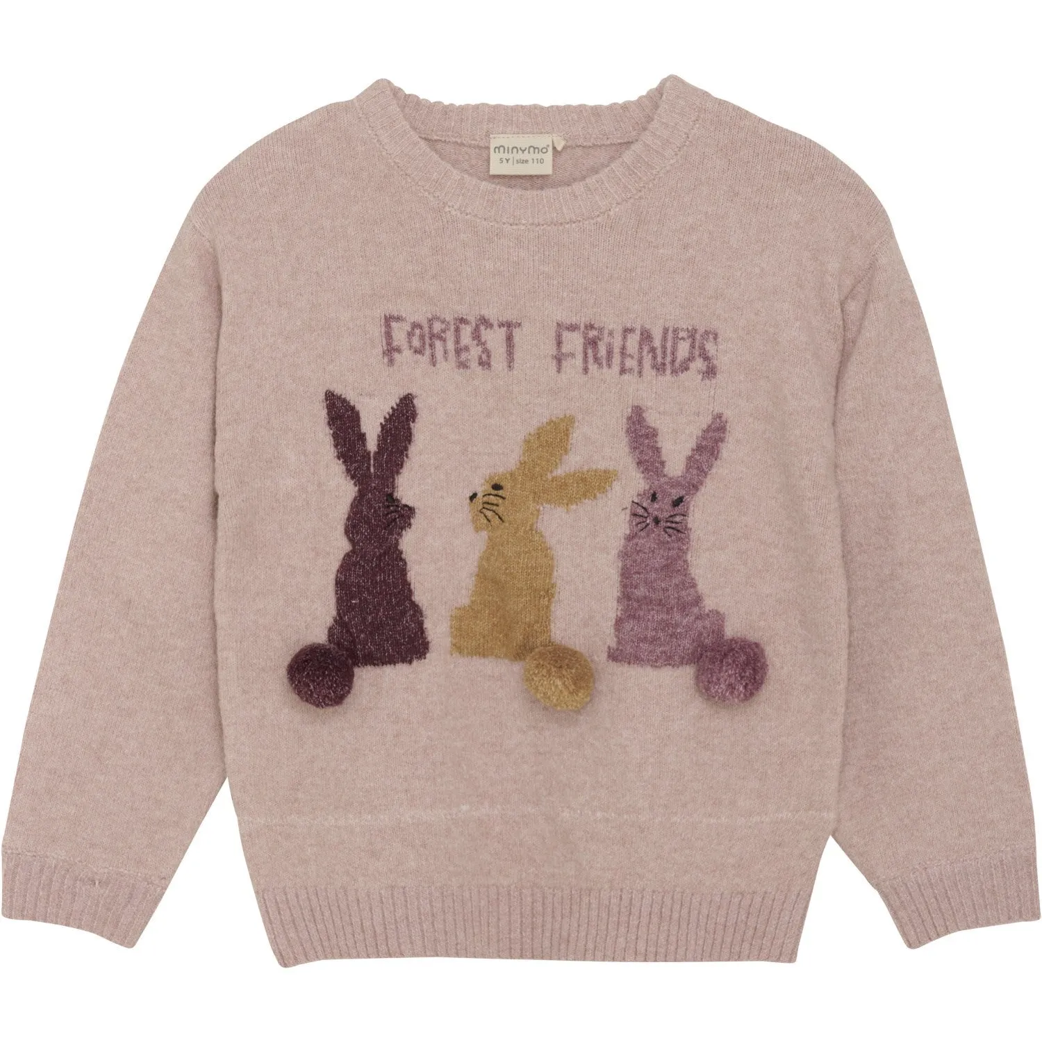 Minymo Pale Mauve Pullover Knit Blouse