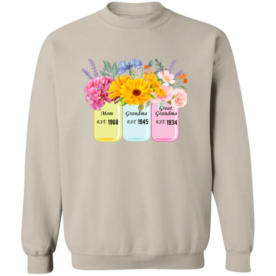 Mother's Day Personalized Mason Jar Crewneck Sweatshirt