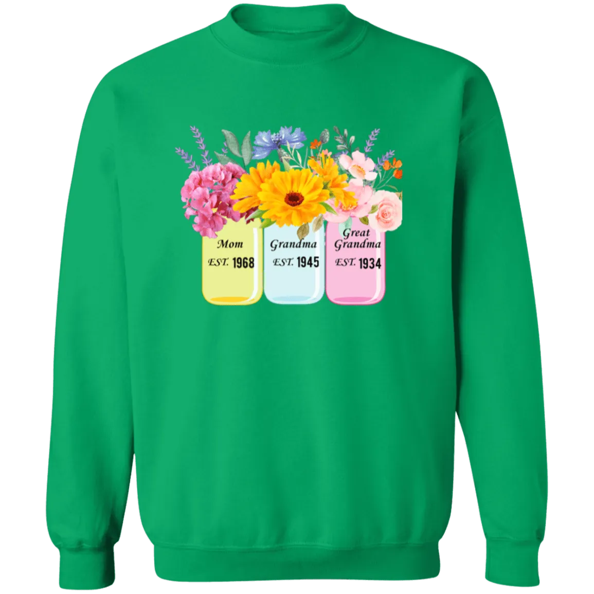 Mother's Day Personalized Mason Jar Crewneck Sweatshirt