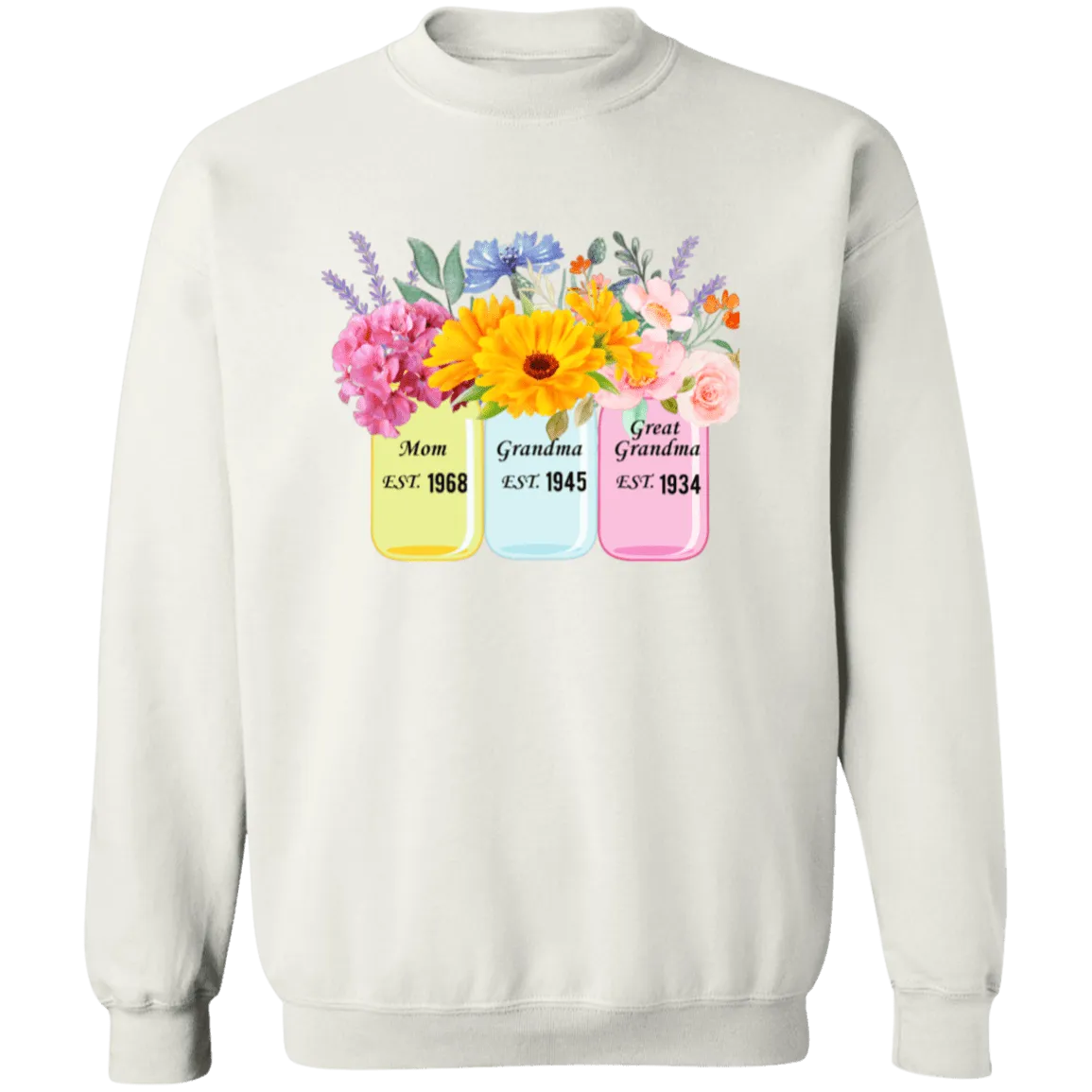Mother's Day Personalized Mason Jar Crewneck Sweatshirt