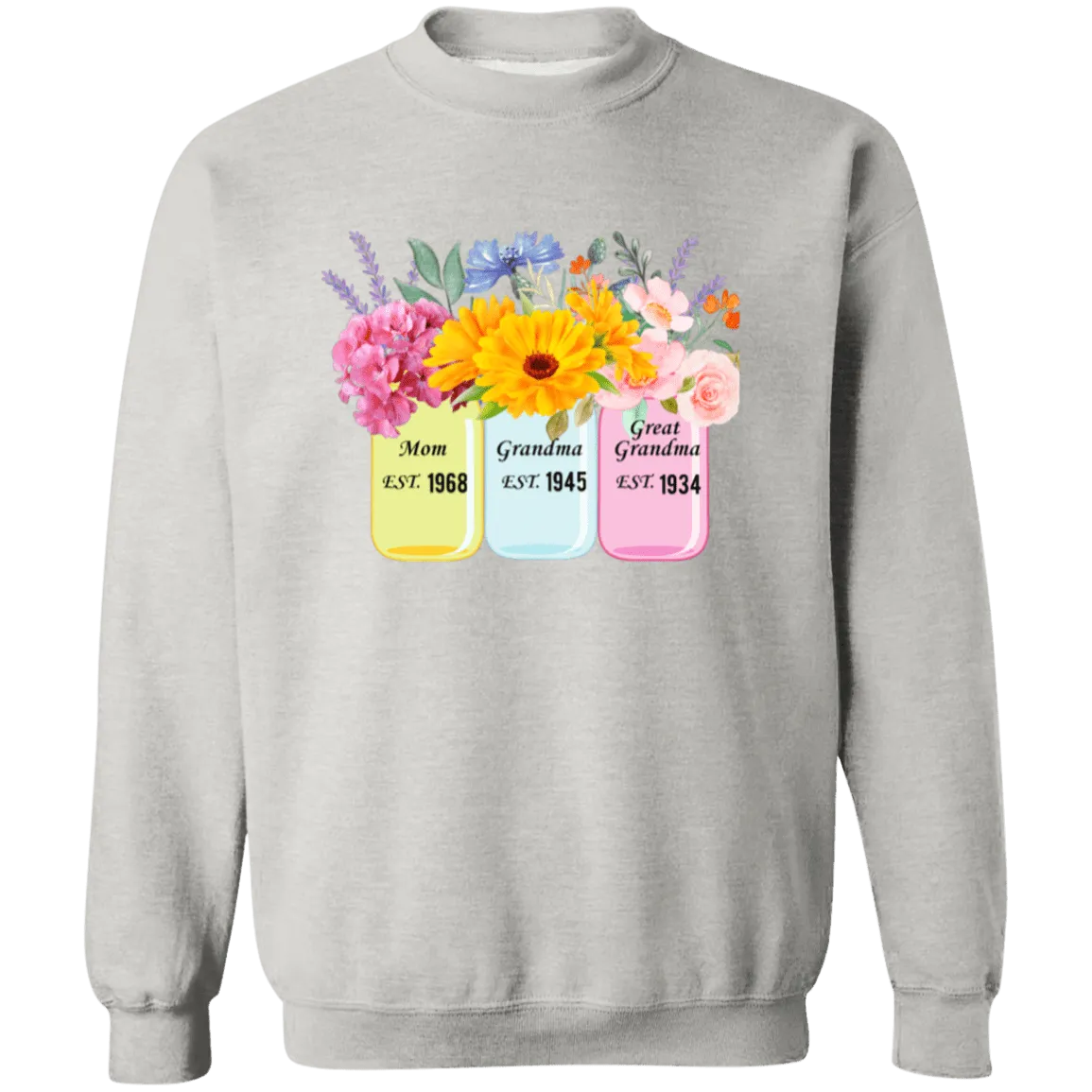 Mother's Day Personalized Mason Jar Crewneck Sweatshirt