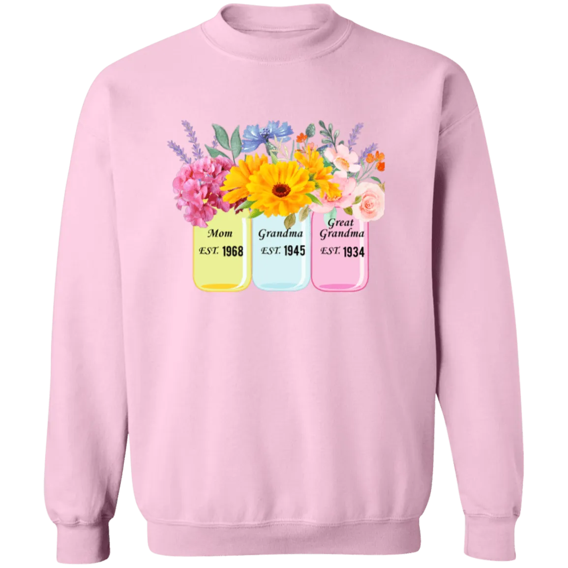 Mother's Day Personalized Mason Jar Crewneck Sweatshirt