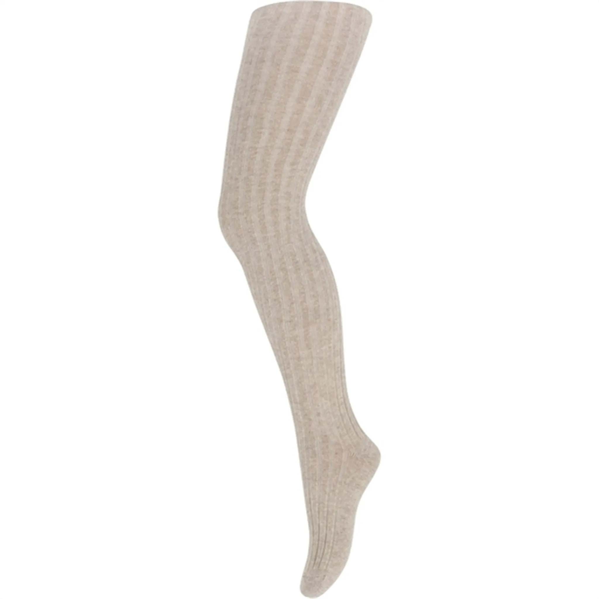 MP 130 Cotton Rib Tights Beige Melange