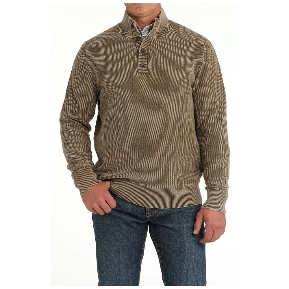 MWK1916001 Cinch Men's Long Sleeve Pullover Sweater - Brown
