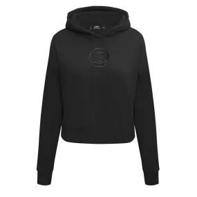 NBA NEW YORK KNICKS NEUTRAL WOMEN'S CROPPED PO HOODIE (BLACK)