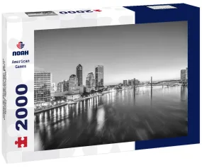 Noah Jigsaw Puzzle Jacksonville, Florida, USA city skyline panorama on St. Johns River at dawn in black white 2000 pieces
