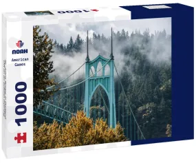 Noah Jigsaw Puzzle St. Johns Bridge in Portland, OR on an autumn morning 1000 pieces