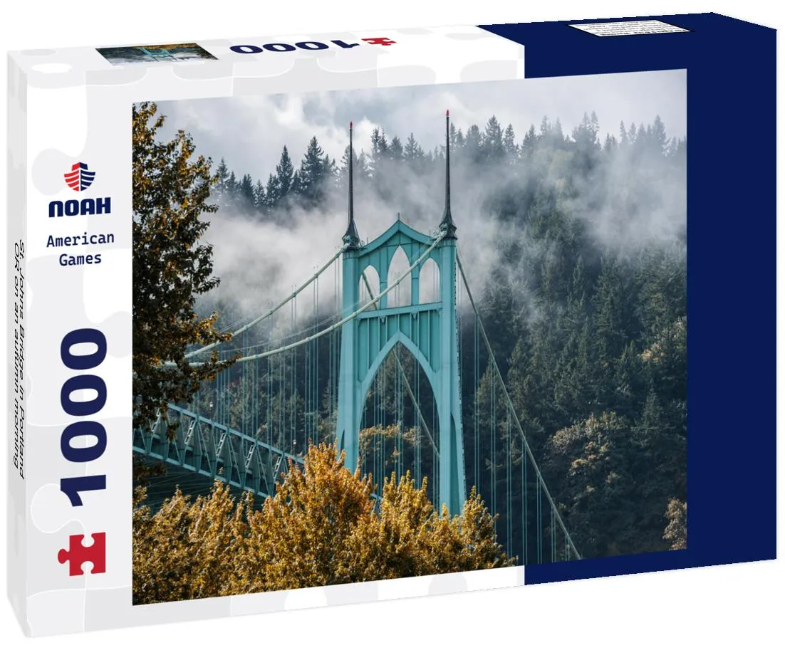 Noah Jigsaw Puzzle St. Johns Bridge in Portland, OR on an autumn morning 1000 pieces