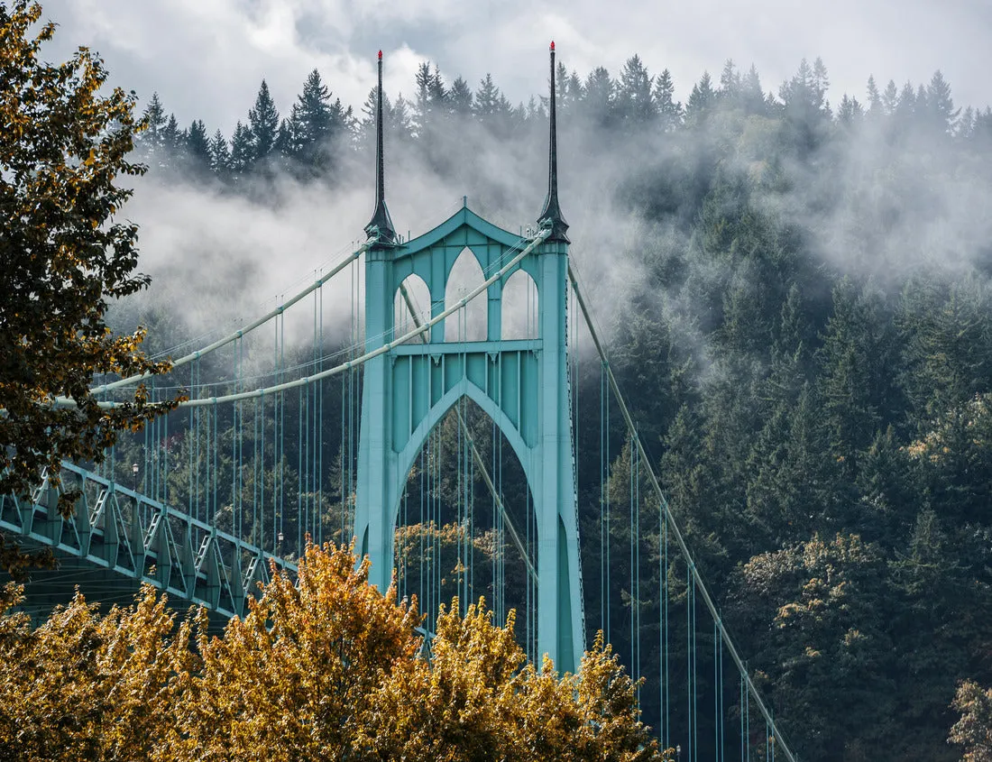 Noah Jigsaw Puzzle St. Johns Bridge in Portland, OR on an autumn morning 1000 pieces