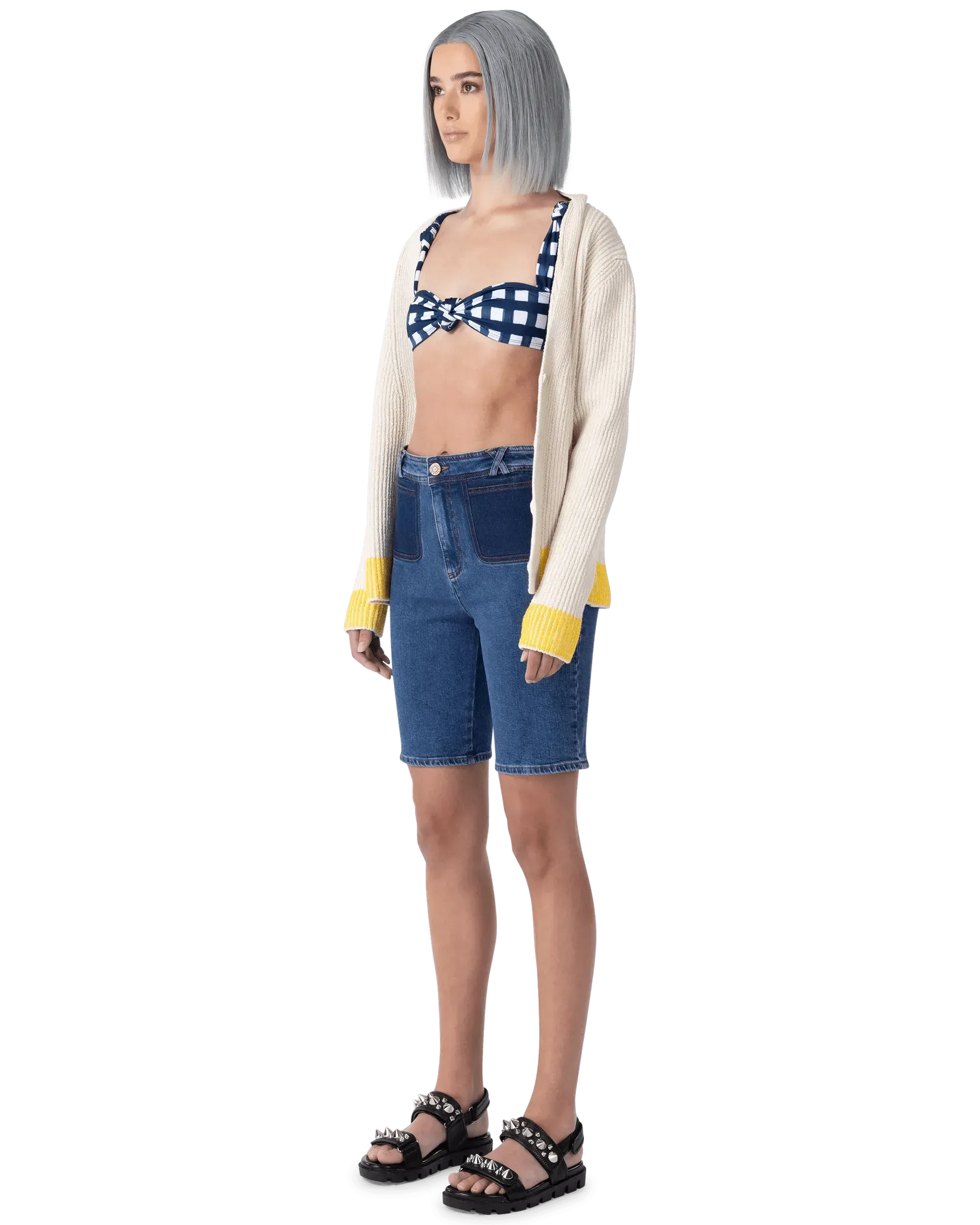 Organic Knee Length Denim Shorts