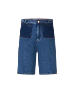Organic Knee Length Denim Shorts