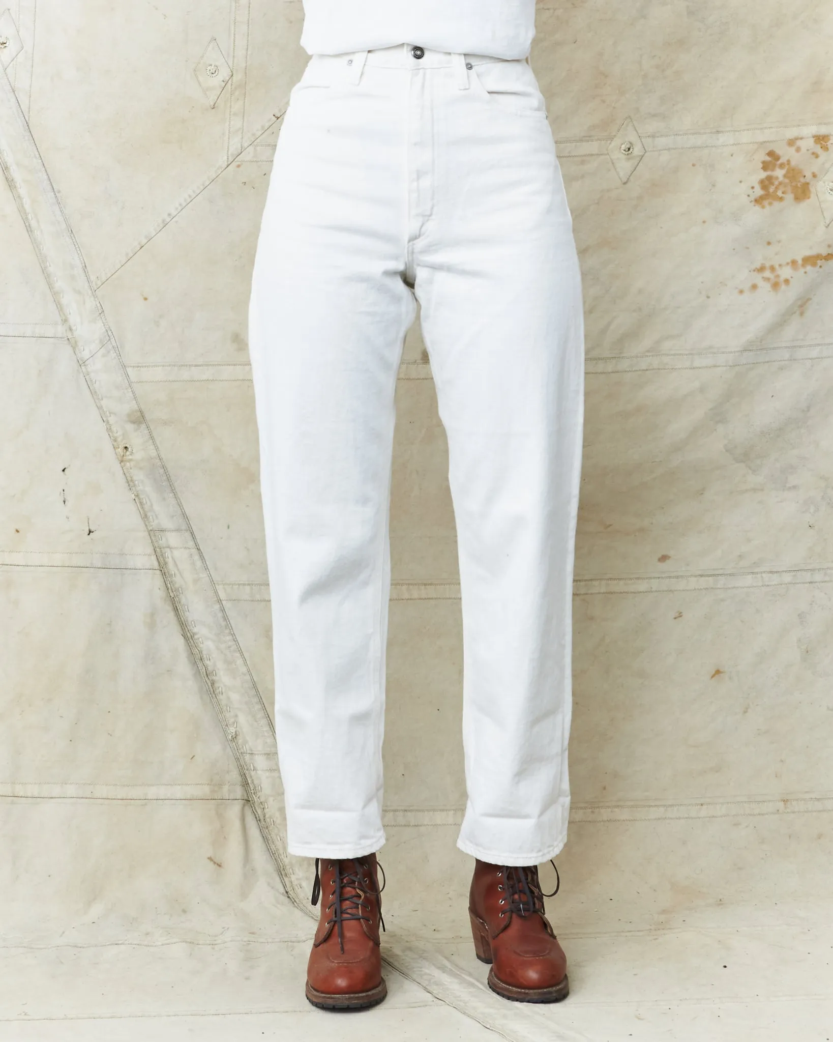 OrSlow Women's Jasmine Curved Seam Jeans White
