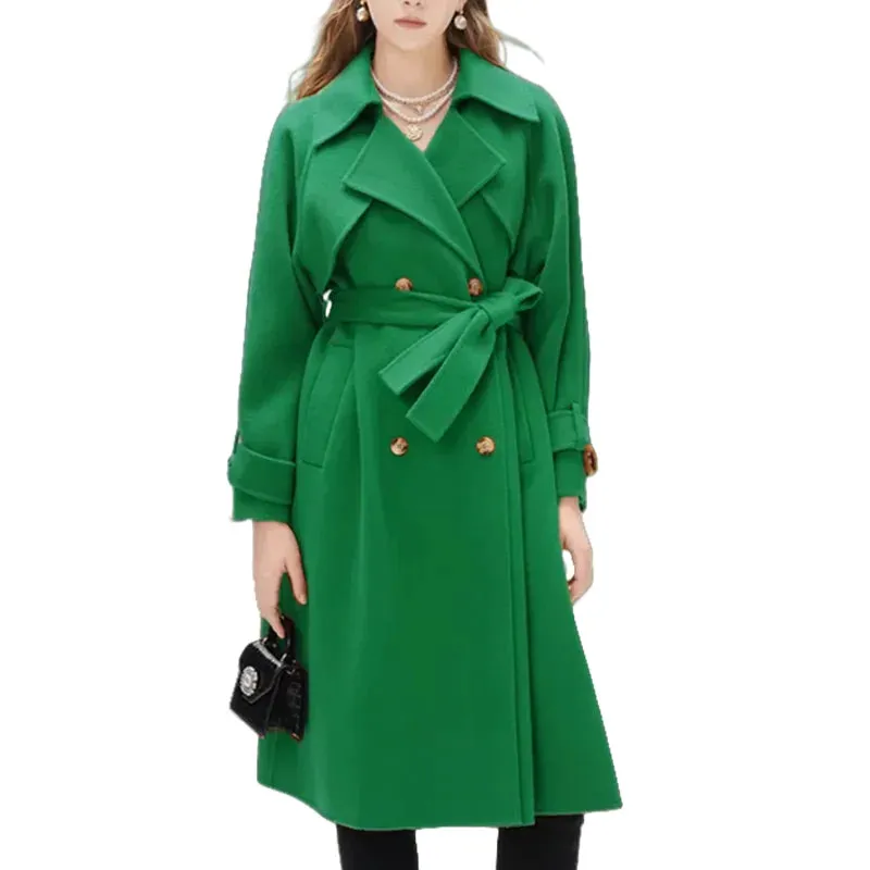 Outerwears Damen Wollmäntel Winter Damen Raglanärmel Graben Warm gefüttert Windjacke Streetwear Jacke Damen Neu in Mänteln