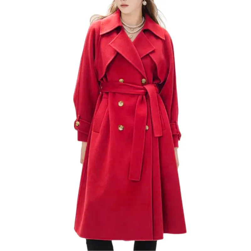 Outerwears Damen Wollmäntel Winter Damen Raglanärmel Graben Warm gefüttert Windjacke Streetwear Jacke Damen Neu in Mänteln