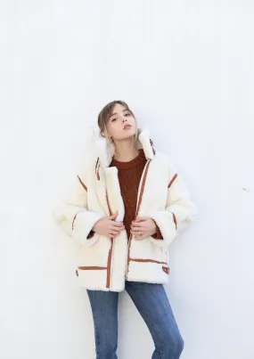 Oversized Faux Fur Biker Jacket