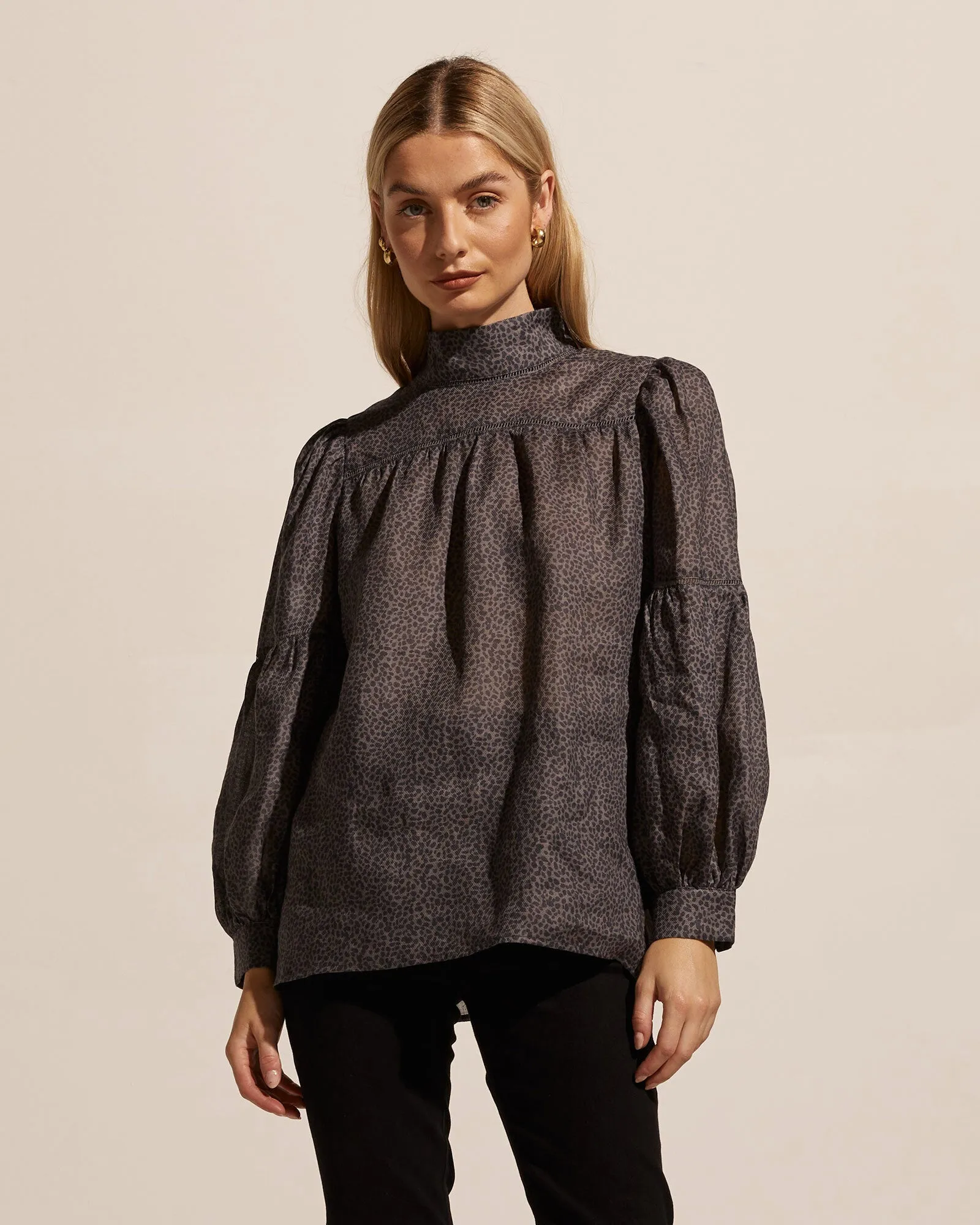 Pace top  -  Graphite Leopard
