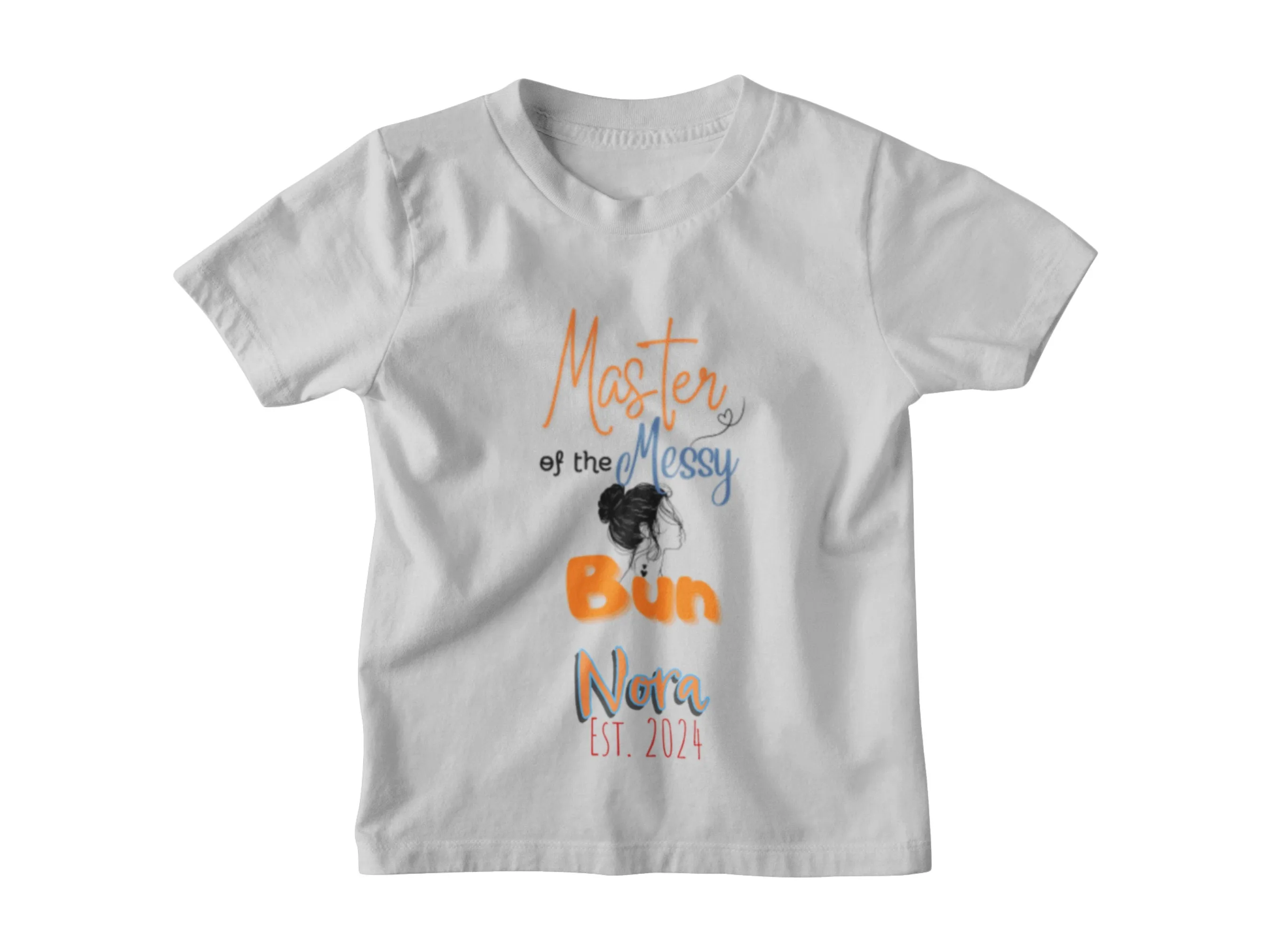 Personalized Baby Grow with Master of the Messy Bun Text for Baby Girls