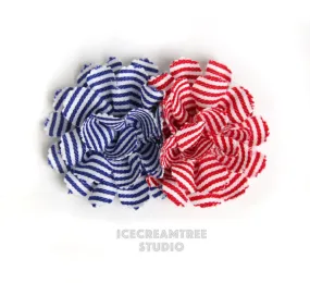 Red White Blue Flower Collar Slide On - Large Flower Collar Accessory