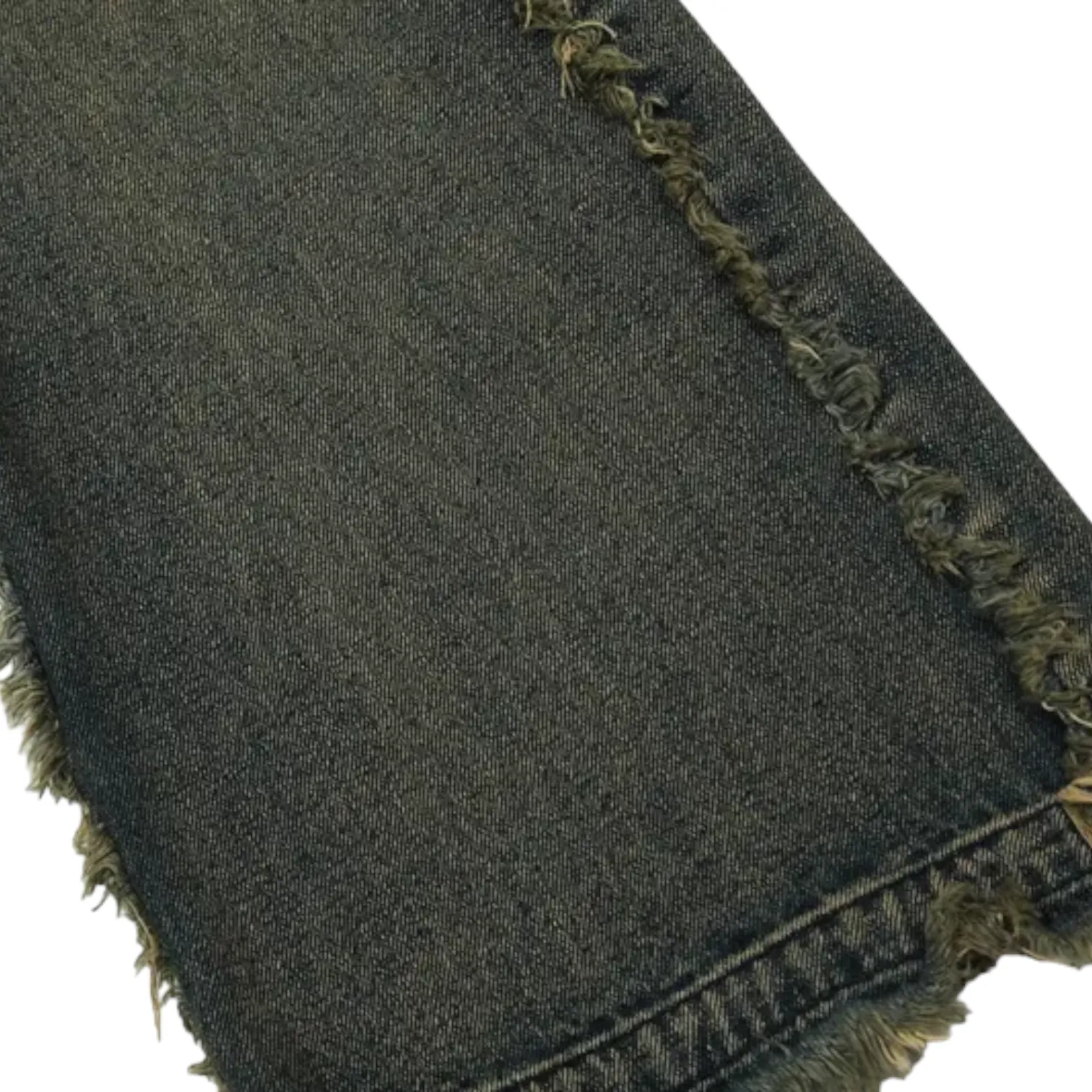 Relaxed fit bootleg jeans with fray edges