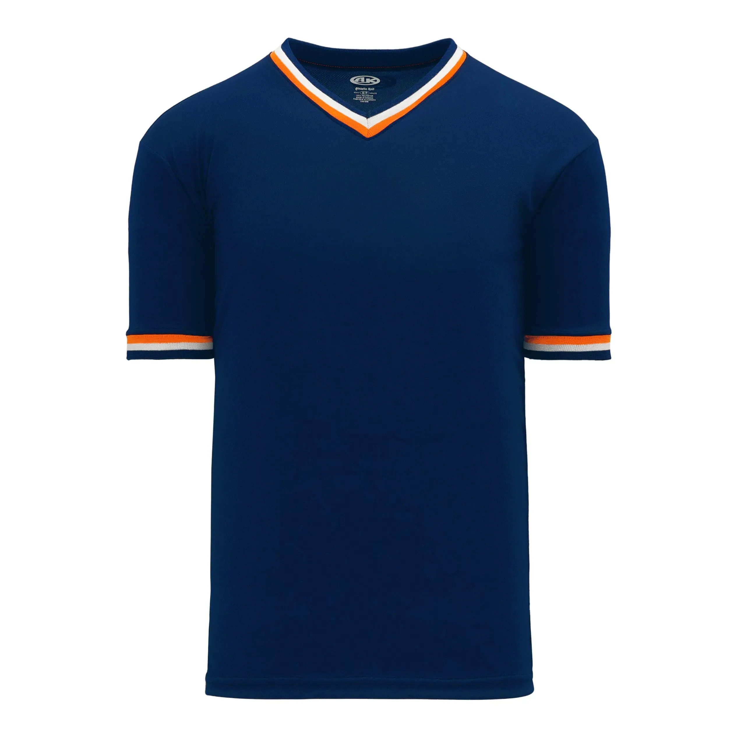 Retro V-Neck Dry Flex Pullover Navy-Orange Jersey