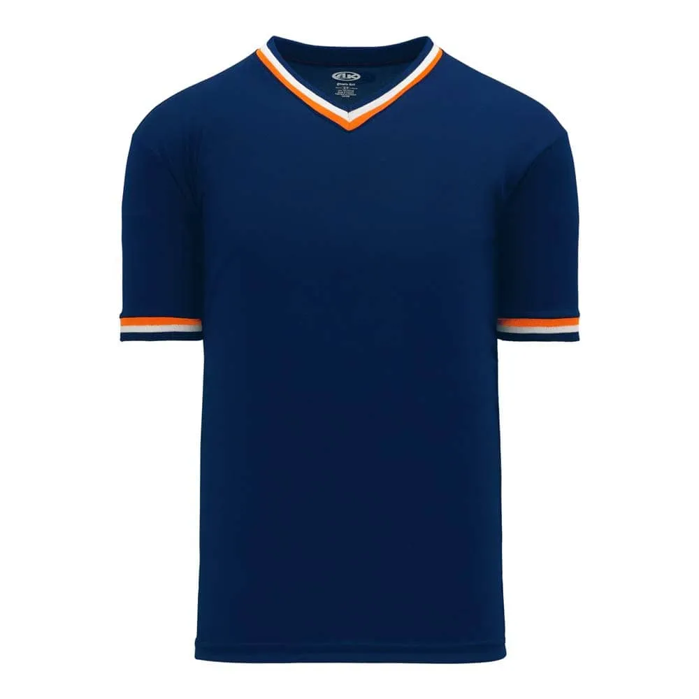 Retro V-Neck Dry Flex Pullover Navy-Orange Jersey