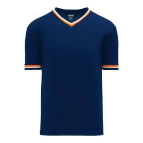 Retro V-Neck Dry Flex Pullover Navy-Orange Jersey