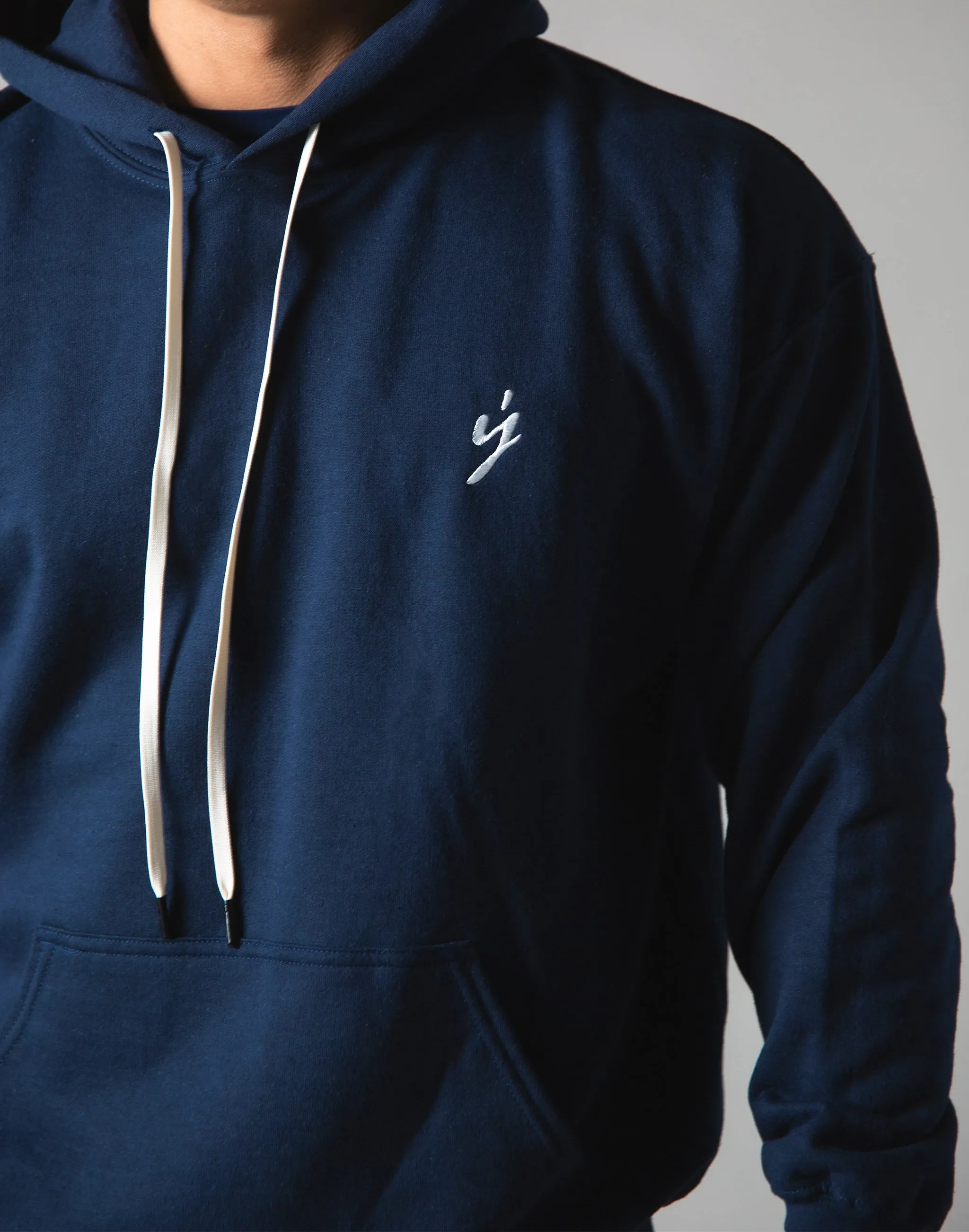 Script Logo Pullover Hoodie - Navy