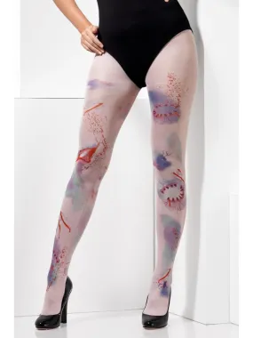 Smiffys Zombie Attack Opaque Tights - 44802