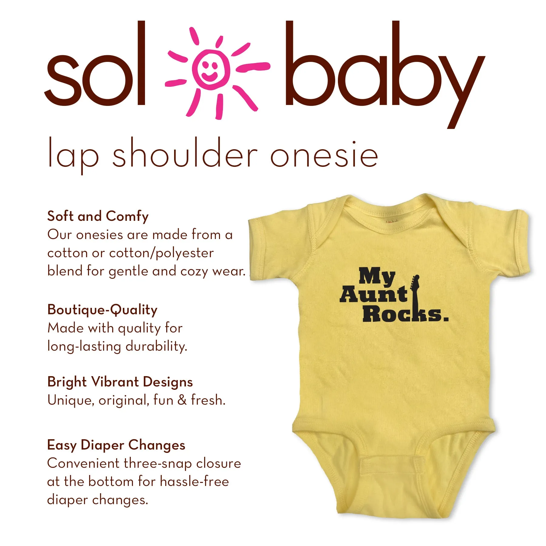 Sol Baby Original My Aunt Rocks Bodysuit
