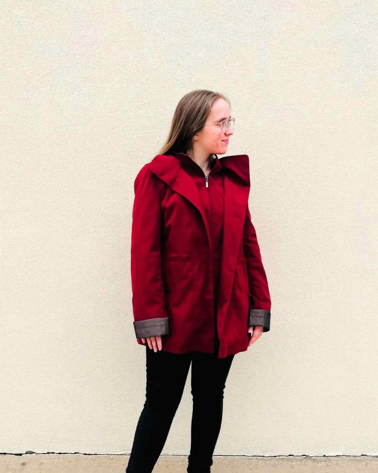 St Johns Bay Size S Red/Black Button(s) Jackets Jacket