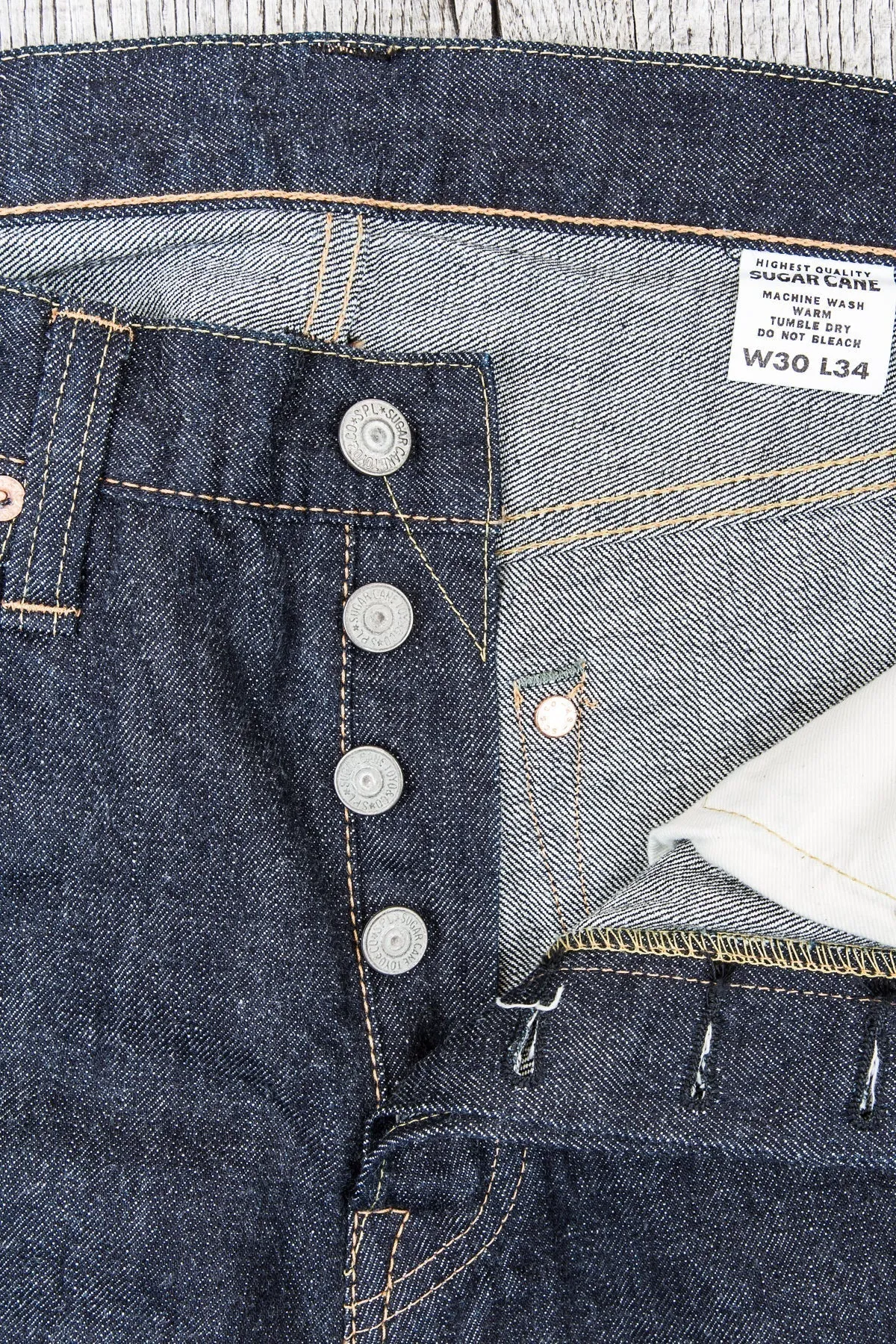 Sugar Cane & Co. Model 2014 Slim Tapered One Wash Jeans SC42014A