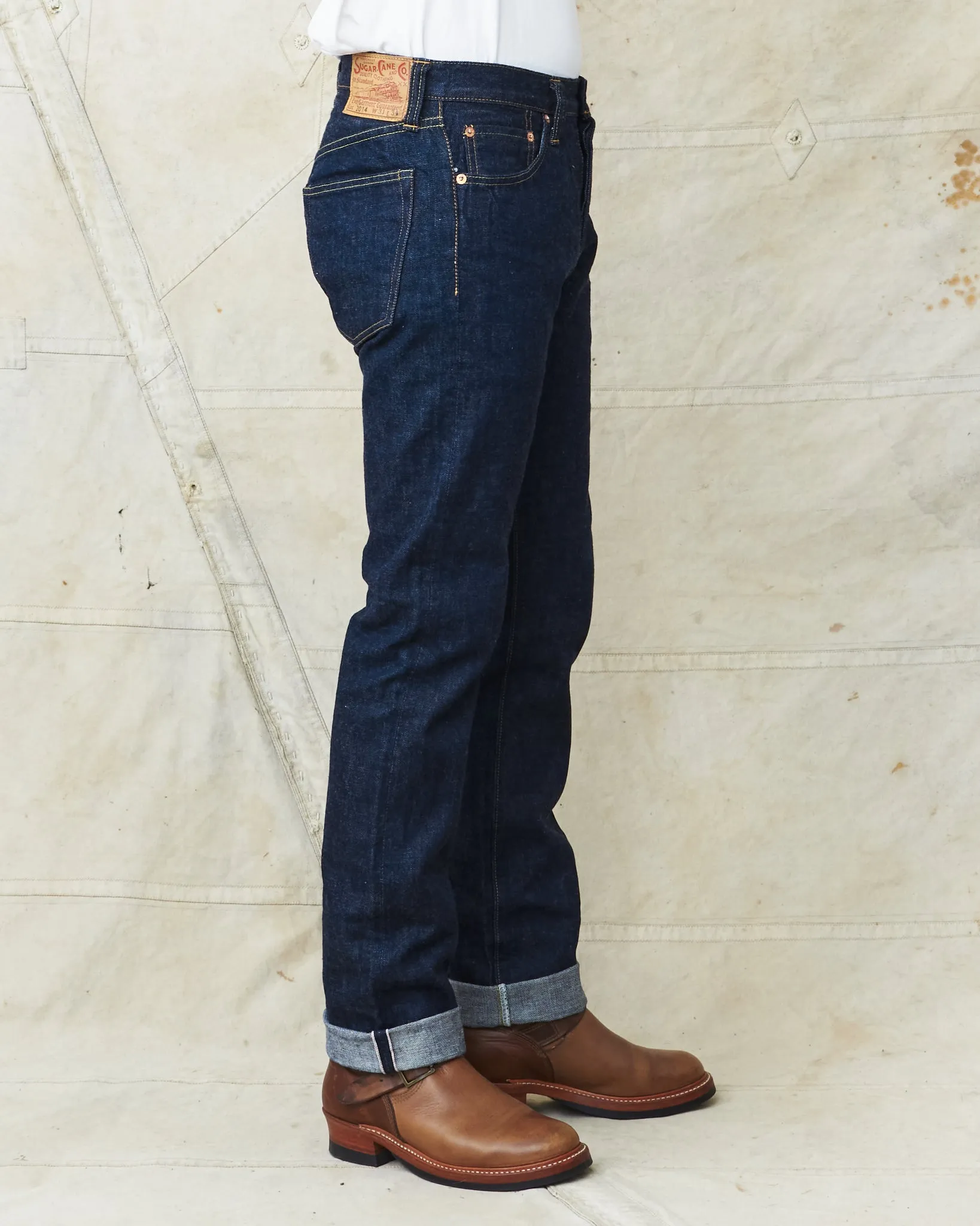 Sugar Cane & Co. Model 2014 Slim Tapered One Wash Jeans SC42014A