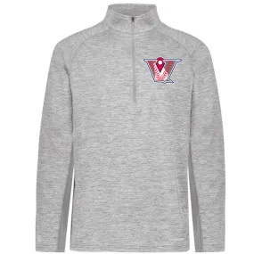 Velo BB - Electrify Coolcore 1.2 Zip Pullover with V Logo - Athletic Grey