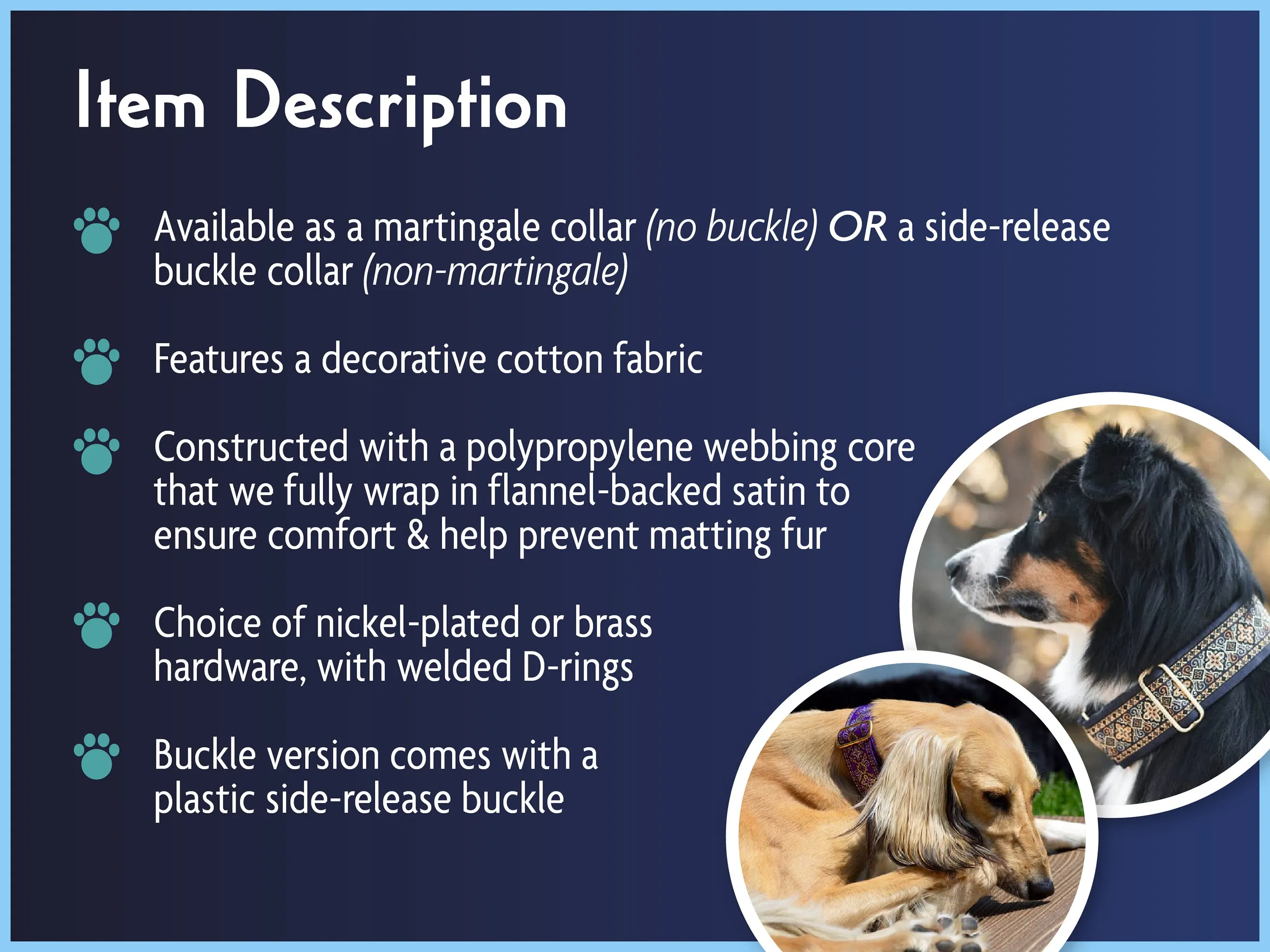 Watercolor Fall Leaves - Martingale Dog Collar or Buckle Dog Collar - 1.5" Width