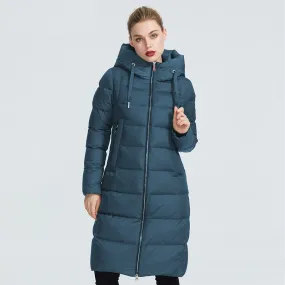 Women's Winter Warm Slim Parka With Zippers
